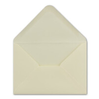 150 DIN C6 Brief-Umschläge Creme 11,4 x 16,2 cm 100 g/m² Nassklebung Brief-Hüllen ohne Fenster für Einladungen von Ihrem Glüxx-Agent