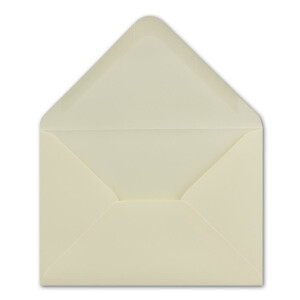 200 DIN C6 Brief-Umschläge Creme 11,4 x 16,2 cm 100 g/m² Nassklebung Brief-Hüllen ohne Fenster für Einladungen von Ihrem Glüxx-Agent