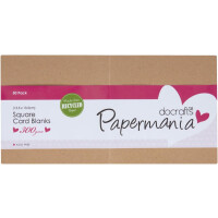Papermania Karten, quadratisch, 13,5 cm, Kraftpapier, Braun, 50 Stück