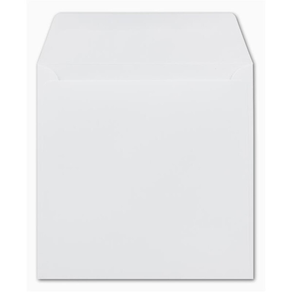 100 Quadratische Briefumschläge Weiß  15,5 x 15,5 cm 120 g/m² Nassklebung Post-Umschläge ohne Fenster  ideal für Weihnachten Grußkarten Einladungen von Ihrem Glüxx-Agent
