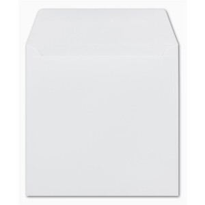 100 Quadratische Briefumschläge Weiß  15,5 x 15,5 cm 120 g/m² Nassklebung Post-Umschläge ohne Fenster  ideal für Weihnachten Grußkarten Einladungen von Ihrem Glüxx-Agent