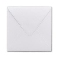 50 Quadratische Briefumschläge Weiß  15,0 x 15,0 cm 120 g/m² Nassklebung Post-Umschläge ohne Fenster  ideal für Weihnachten Grußkarten Einladungen von Ihrem Glüxx-Agent