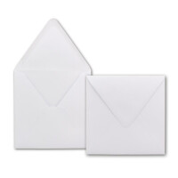 300 Quadratische Briefumschläge Weiß  15,0 x 15,0 cm 120 g/m² Nassklebung Post-Umschläge ohne Fenster  ideal für Weihnachten Grußkarten Einladungen von Ihrem Glüxx-Agent