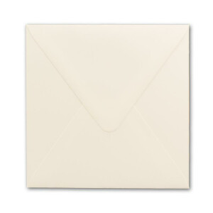 50 Quadratische Briefumschläge Creme  15,0 x 15,0 cm 120 g/m² Nassklebung Post-Umschläge ohne Fenster  ideal für Weihnachten Grußkarten Einladungen von Ihrem Glüxx-Agent