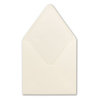 75 Quadratische Briefumschläge Creme  15,0 x 15,0 cm 120 g/m² Nassklebung Post-Umschläge ohne Fenster  ideal für Weihnachten Grußkarten Einladungen von Ihrem Glüxx-Agent