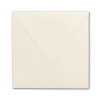 200 Quadratische Briefumschläge Creme  15,0 x 15,0 cm 120 g/m² Nassklebung Post-Umschläge ohne Fenster  ideal für Weihnachten Grußkarten Einladungen von Ihrem Glüxx-Agent