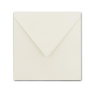 50 Quadratische Briefumschläge Naturweiß  15,5 x 15,5 cm 110 g/m² Nassklebung Post-Umschläge ohne Fenster  ideal für Weihnachten Grußkarten Einladungen von Ihrem Glüxx-Agent