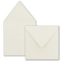 75 Quadratische Briefumschläge Naturweiß  15,5 x 15,5 cm 110 g/m² Nassklebung Post-Umschläge ohne Fenster  ideal für Weihnachten Grußkarten Einladungen von Ihrem Glüxx-Agent