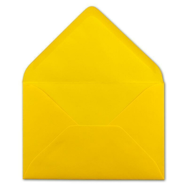 150 DIN C5 Briefumschläge Gelb - 22,0 x 15,4 cm - 110 g/m²  Nassklebung Post-Umschläge ohne Fenster für Weihnachten Grußkarten - Glüxx-Agent