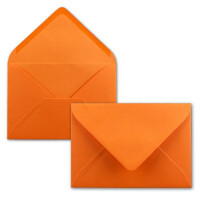 25 DIN C5 Briefumschläge Orange - 22,0 x 15,4 cm - 110 g/m²  Nassklebung Post-Umschläge ohne Fenster für Weihnachten Grußkarten - Glüxx-Agent