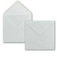 50 Quadratische Briefumschläge Weiß  15 x 15 cm 100 g/m² Nassklebung Post-Umschläge ohne Fenster  ideal für Weihnachten Grußkarten Einladungen von Ihrem Glüxx-Agent