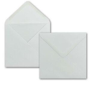 75 Quadratische Briefumschläge Weiß  15 x 15 cm 100 g/m² Nassklebung Post-Umschläge ohne Fenster  ideal für Weihnachten Grußkarten Einladungen von Ihrem Glüxx-Agent