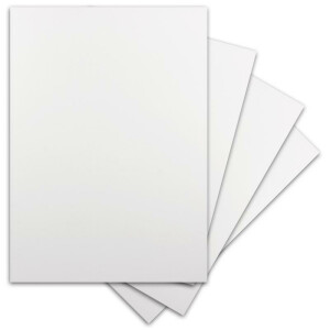 25 Blatt DIN-A5 Ton-Karton - 300 g/m² Bastel-Papier - 14,8 x 21 cm - Weiss - geprägte Leinen-Struktur - Tonzeichenpapier zum Basteln - Fotokarton