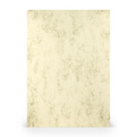 PAPERADO 150x Briefpapier DIN A4 - Chamois Marmora Beige 100 g/m² - Papierbögen in 29,7 x 21 cm zum Basteln & Drucken