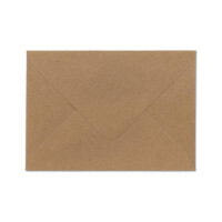 50 DIN C6 Briefumschläge Vintage Braun Recycling 16,2 x 11,4 cm 120 g/m² Nassklebung Post-Umschläge ohne Fenster ideal für Weihnachten Grußkarten Einladungen von Ihrem Glüxx-Agent