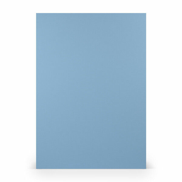 PAPERADO 50x Briefpapier DIN A4 - Dunkelblau gerippt Blau 100 g/m² - Papierbögen in 29,7 x 21 cm zum Basteln & Drucken