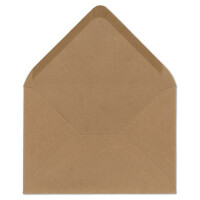 100 DIN C6 Briefumschläge Vintage Braun Recycling 16,2 x 11,4 cm 120 g/m² Nassklebung Post-Umschläge ohne Fenster ideal für Weihnachten Grußkarten Einladungen von Ihrem Glüxx-Agent