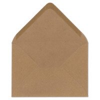 100 DIN C6 Briefumschläge Vintage Braun Recycling 16,2 x 11,4 cm 120 g/m² Nassklebung Post-Umschläge ohne Fenster ideal für Weihnachten Grußkarten Einladungen von Ihrem Glüxx-Agent
