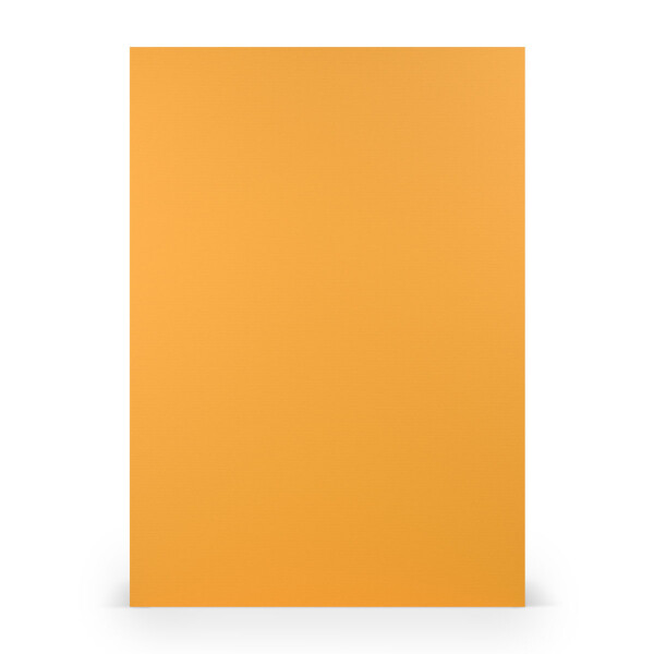 PAPERADO 50x Briefpapier DIN A4 - Ocker gerippt Braun 100 g/m² - Papierbögen in 29,7 x 21 cm zum Basteln & Drucken