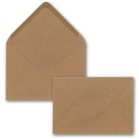 150 DIN C6 Briefumschläge Vintage Braun Recycling 16,2 x 11,4 cm 120 g/m² Nassklebung Post-Umschläge ohne Fenster ideal für Weihnachten Grußkarten Einladungen von Ihrem Glüxx-Agent