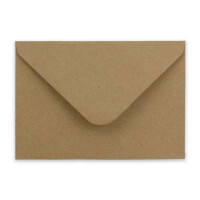 25 DIN B6 Briefumschläge aus Kraft-Papier Vintage Braun Recycling 17,8 x 12,5 cm 120 g/m² Nassklebung Post-Umschläge ohne Fenster ideal für Weihnachten Grußkarten Einladungen von Ihrem Glüxx-Agent