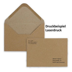 50 DIN B6 Briefumschläge aus Kraft-Papier Vintage Braun Recycling 17,8 x 12,5 cm 120 g/m² Nassklebung Post-Umschläge ohne Fenster ideal für Weihnachten Grußkarten Einladungen von Ihrem Glüxx-Agent
