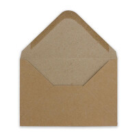 50 DIN B6 Briefumschläge aus Kraft-Papier Vintage Braun Recycling 17,8 x 12,5 cm 120 g/m² Nassklebung Post-Umschläge ohne Fenster ideal für Weihnachten Grußkarten Einladungen von Ihrem Glüxx-Agent
