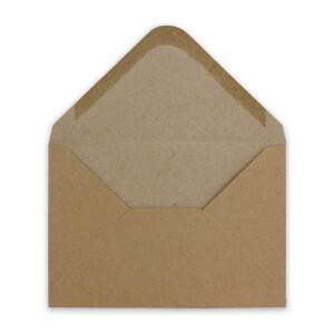75 DIN B6 Briefumschläge aus Kraft-Papier Vintage Braun Recycling 17,8 x 12,5 cm 120 g/m² Nassklebung Post-Umschläge ohne Fenster ideal für Weihnachten Grußkarten Einladungen von Ihrem Glüxx-Agent