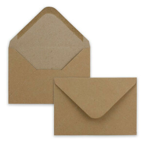 75 DIN B6 Briefumschläge aus Kraft-Papier Vintage Braun Recycling 17,8 x 12,5 cm 120 g/m² Nassklebung Post-Umschläge ohne Fenster ideal für Weihnachten Grußkarten Einladungen von Ihrem Glüxx-Agent