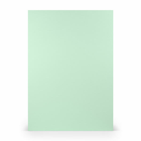 PAPERADO 50x Briefpapier DIN A4 - Mint gerippt Grün 100 g/m² - Papierbögen in 29,7 x 21 cm zum Basteln & Drucken