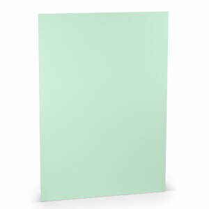 PAPERADO 50x Briefpapier DIN A4 - Mint gerippt Grün 100 g/m² - Papierbögen in 29,7 x 21 cm zum Basteln & Drucken