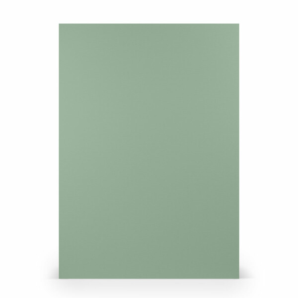 PAPERADO 50x Briefpapier DIN A4 - Eucalyptus gerippt Grün 100 g/m² - Papierbögen in 29,7 x 21 cm zum Basteln & Drucken
