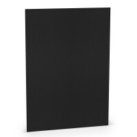 PAPERADO 25x Briefpapier DIN A4 - Schwarz gerippt Schwarz 100 g/m² - Papierbögen in 29,7 x 21 cm zum Basteln & Drucken