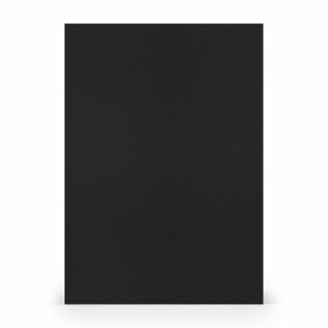 PAPERADO 50x Briefpapier DIN A4 - Schwarz gerippt Schwarz 100 g/m² - Papierbögen in 29,7 x 21 cm zum Basteln & Drucken