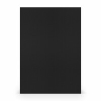 PAPERADO 50x Briefpapier DIN A4 - Schwarz gerippt Schwarz 100 g/m² - Papierbögen in 29,7 x 21 cm zum Basteln & Drucken