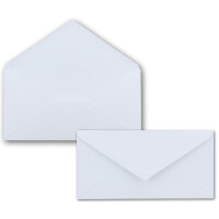 25 DIN Lang Briefumschläge Hochweiß 22 x 11 cm -120 g/m² Nassklebung Post-Umschläge ohne Fenster ideal für Weihnachten Grußkarten Einladungen von Ihrem Glüxx-Agent