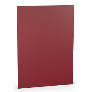 PAPERADO 50x Briefpapier DIN A4 - Rosso gerippt Rot 100 g/m² - Papierbögen in 29,7 x 21 cm zum Basteln & Drucken