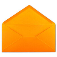 25 DIN Lang Briefumschläge Orange 22 x 11 cm -120 g/m² Nassklebung Post-Umschläge ohne Fenster ideal für Weihnachten Grußkarten Einladungen von Ihrem Glüxx-Agent