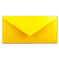 25 DIN Lang Briefumschläge Honiggelb 22 x 11 cm -120 g/m² Nassklebung Post-Umschläge ohne Fenster ideal für Weihnachten Grußkarten Einladungen von Ihrem Glüxx-Agent
