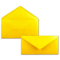 100 DIN Lang Briefumschläge Honiggelb 22 x 11 cm -120 g/m² Nassklebung Post-Umschläge ohne Fenster ideal für Weihnachten Grußkarten Einladungen von Ihrem Glüxx-Agent