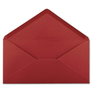 50 DIN Lang Briefumschläge Dunkelrot 22 x 11 cm -120 g/m² Nassklebung Post-Umschläge ohne Fenster ideal für Weihnachten Grußkarten Einladungen von Ihrem Glüxx-Agent