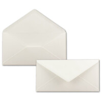 100 DIN Lang Briefumschläge Naturweiß 22 x 11 cm -120 g/m² Nassklebung Post-Umschläge ohne Fenster ideal für Weihnachten Grußkarten Einladungen von Ihrem Glüxx-Agent