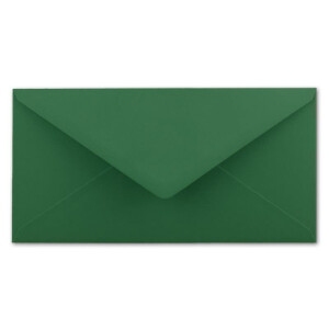 25 DIN Lang Briefumschläge Dunkelgrün 22 x 11 cm -120 g/m² Nassklebung Post-Umschläge ohne Fenster ideal für Weihnachten Grußkarten Einladungen von Ihrem Glüxx-Agent