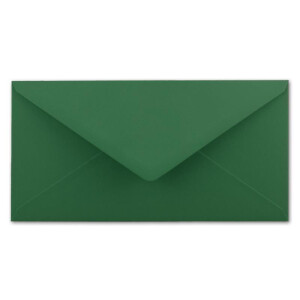 50 DIN Lang Briefumschläge Dunkelgrün 22 x 11 cm -120 g/m² Nassklebung Post-Umschläge ohne Fenster ideal für Weihnachten Grußkarten Einladungen von Ihrem Glüxx-Agent