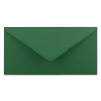 50 DIN Lang Briefumschläge Dunkelgrün 22 x 11 cm -120 g/m² Nassklebung Post-Umschläge ohne Fenster ideal für Weihnachten Grußkarten Einladungen von Ihrem Glüxx-Agent
