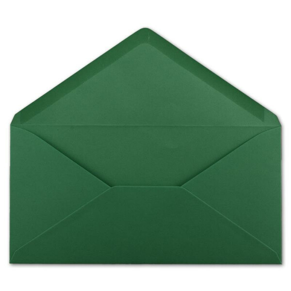 200 DIN Lang Briefumschläge Dunkelgrün 22 x 11 cm -120 g/m² Nassklebung Post-Umschläge ohne Fenster ideal für Weihnachten Grußkarten Einladungen von Ihrem Glüxx-Agent