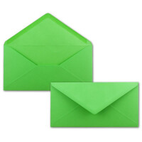 100 DIN Lang Briefumschläge Hellgrün 22 x 11 cm -120 g/m² Nassklebung Post-Umschläge ohne Fenster ideal für Weihnachten Grußkarten Einladungen von Ihrem Glüxx-Agent