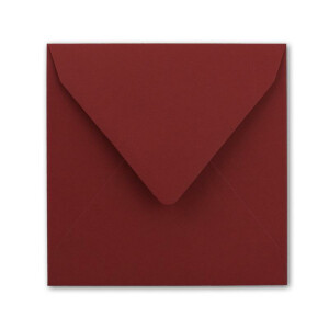 25 Quadratische Briefumschläge Dunkelrot  15,5 x 15,5 cm - 110 g/m² Nassklebung Post-Umschläge ohne Fenster  ideal für Weihnachten Grußkarten Einladungen von Ihrem Glüxx-Agent ( 5 Stück GRATIS)