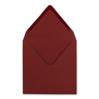 125 Quadratische Briefumschläge Dunkelrot  15,5 x 15,5 cm - 110 g/m² Nassklebung Post-Umschläge ohne Fenster  ideal für Weihnachten Grußkarten Einladungen von Ihrem Glüxx-Agent