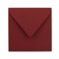 150 Quadratische Briefumschläge Dunkelrot  15,5 x 15,5 cm - 110 g/m² Nassklebung Post-Umschläge ohne Fenster  ideal für Weihnachten Grußkarten Einladungen von Ihrem Glüxx-Agent
